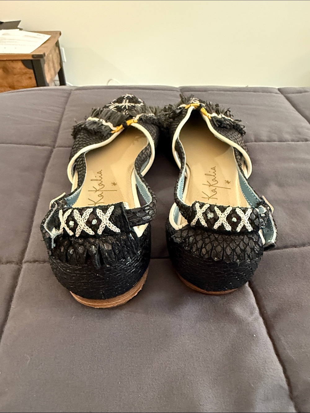 Meher Kakalia Textured Pointed Slingback Flats - Picture 4 of 4